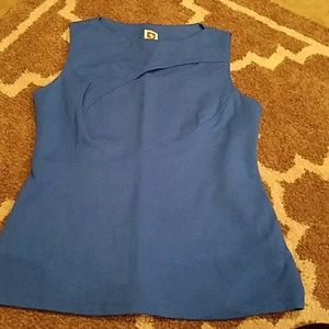 NWT sleevless Anne Klein fitted flair top 12